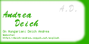 andrea deich business card